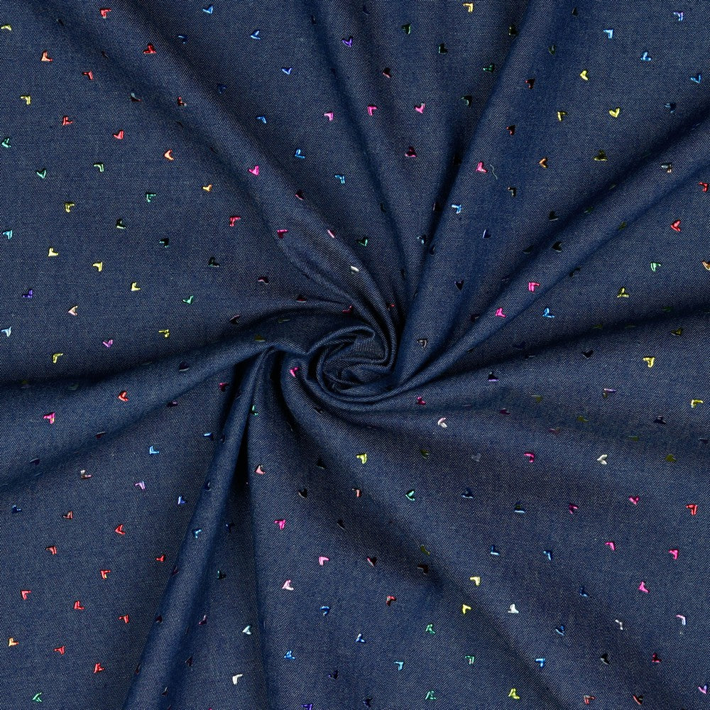 02512.001 JEANS MULTICOLOUR FOIL - BLUE