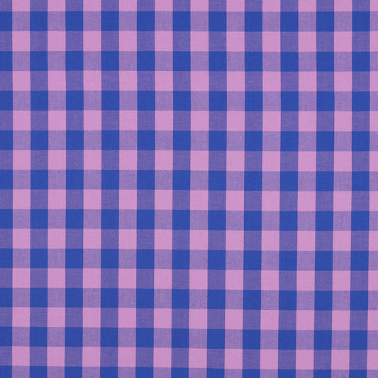 03511.008 COTTON YARN DYED CHECKS - LAVENDER / BLUE