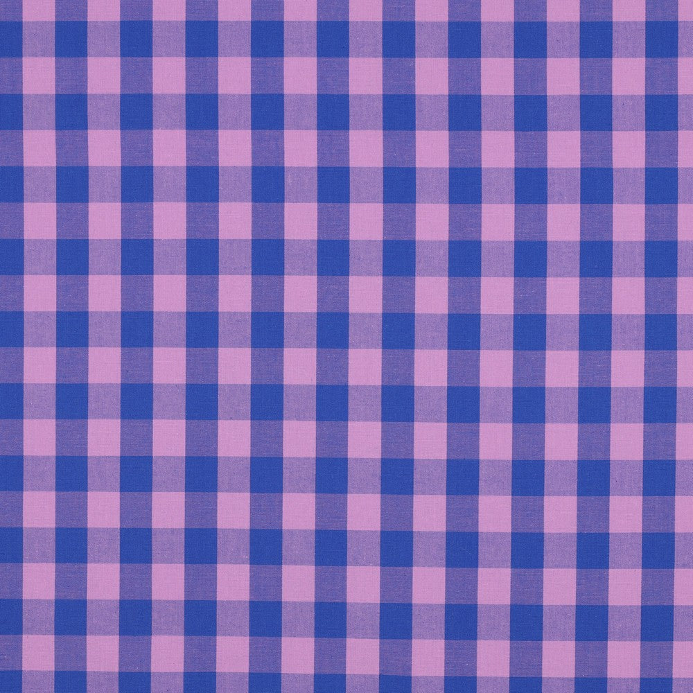 03511.008 COTTON YARN DYED CHECKS - LAVENDER / BLUE