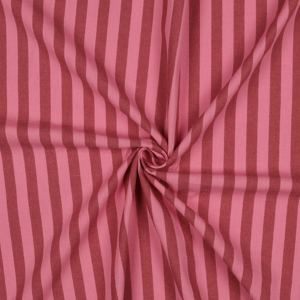 03588.004 COTTON YARN DYED STRIPES - MAUVE