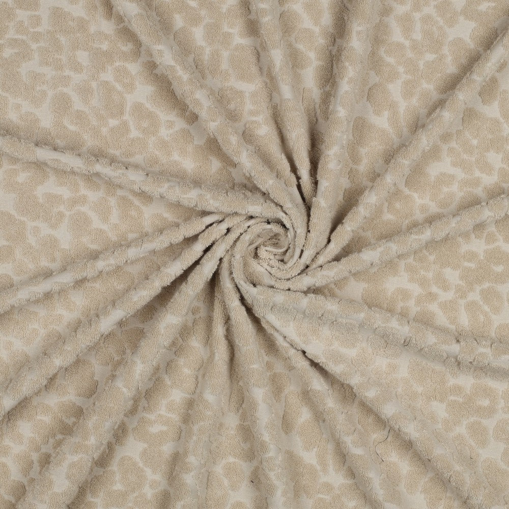 03740.002 COTTON TOWELLING KNIT ANIMAL SKIN - SAND
