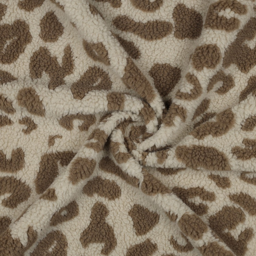03741.001 TEDDY JACQUARD ANIMAL SKIN - TAUPE