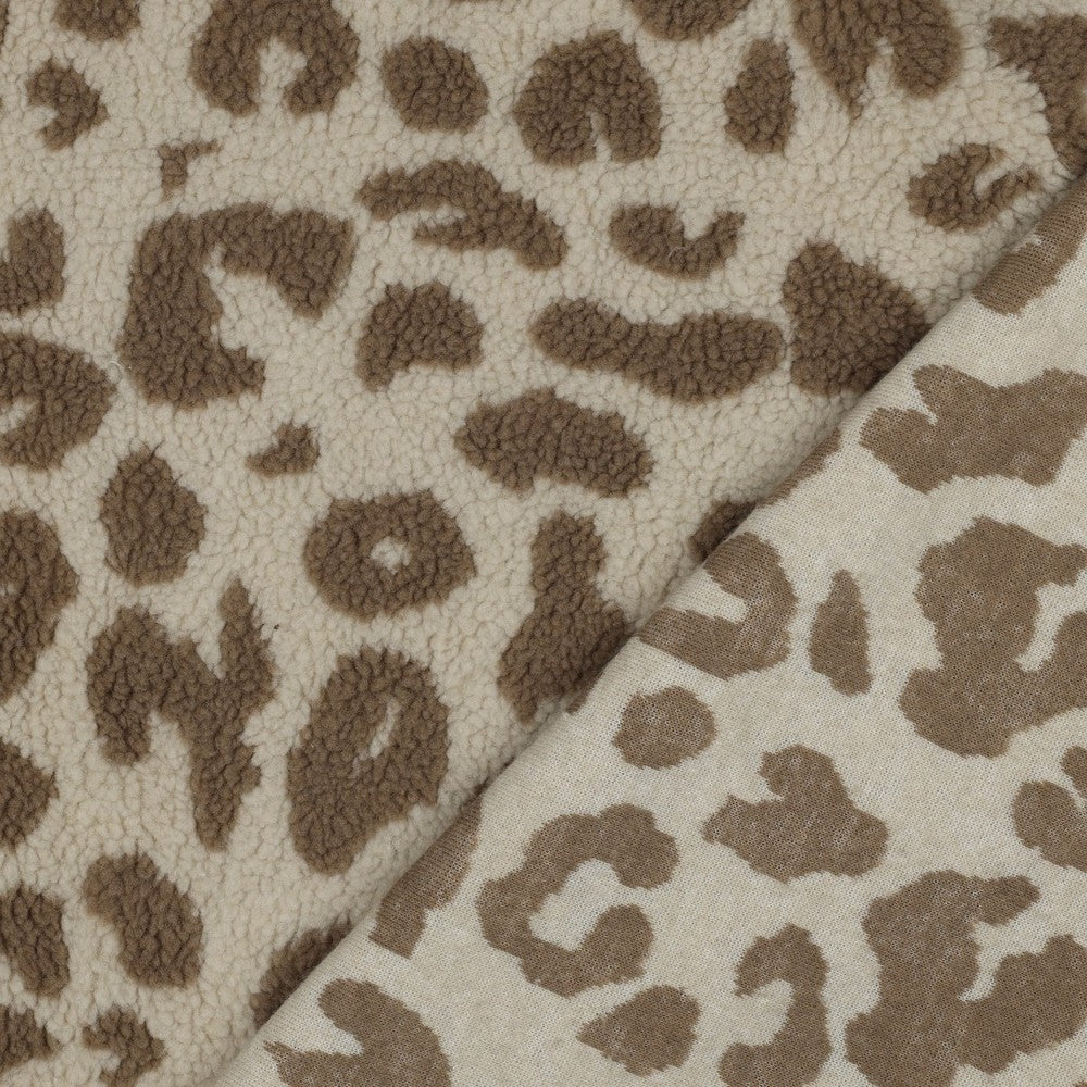 03741.001 TEDDY JACQUARD ANIMAL SKIN - TAUPE