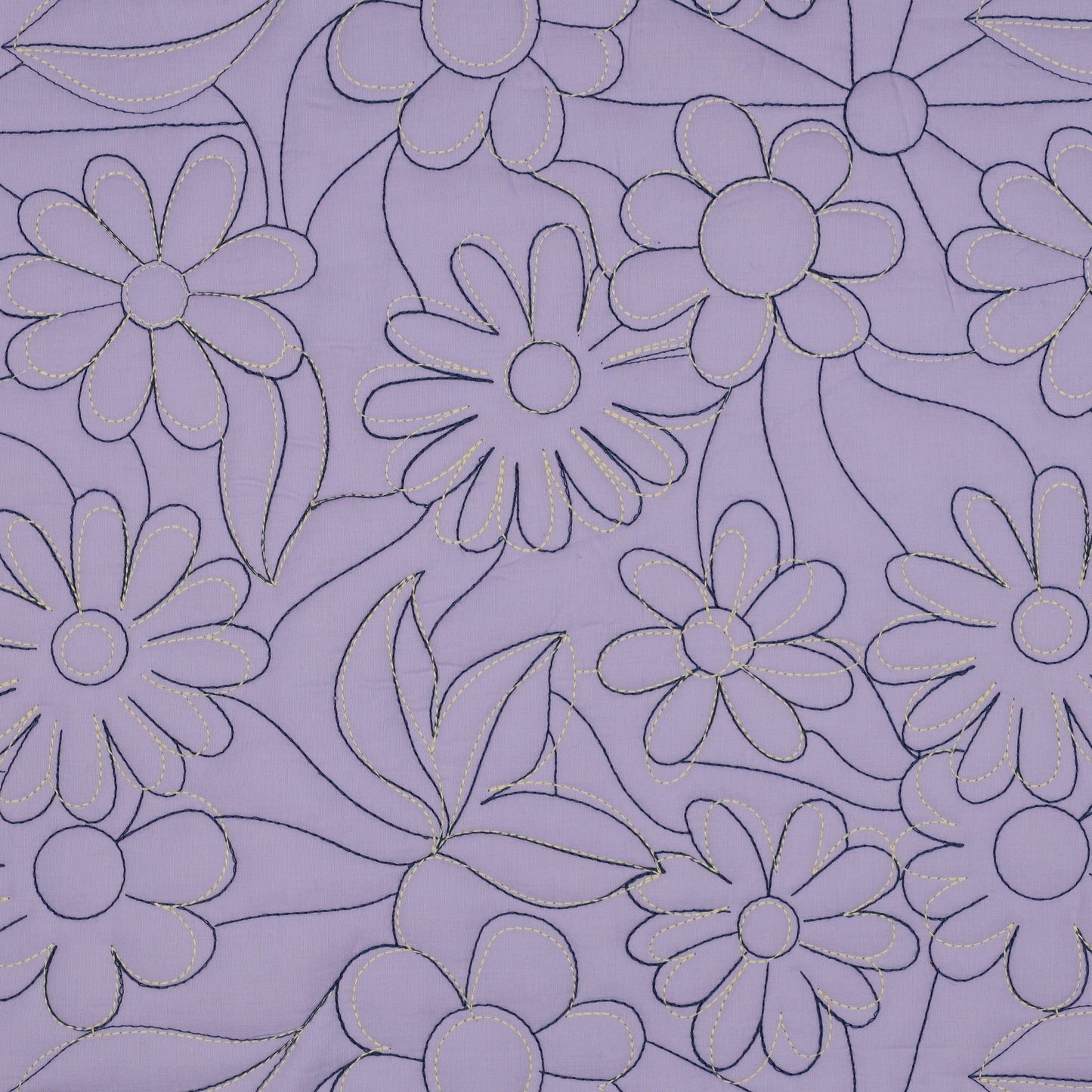 03790.002 COTTON STEPPED FLOWERS - LAVENDER