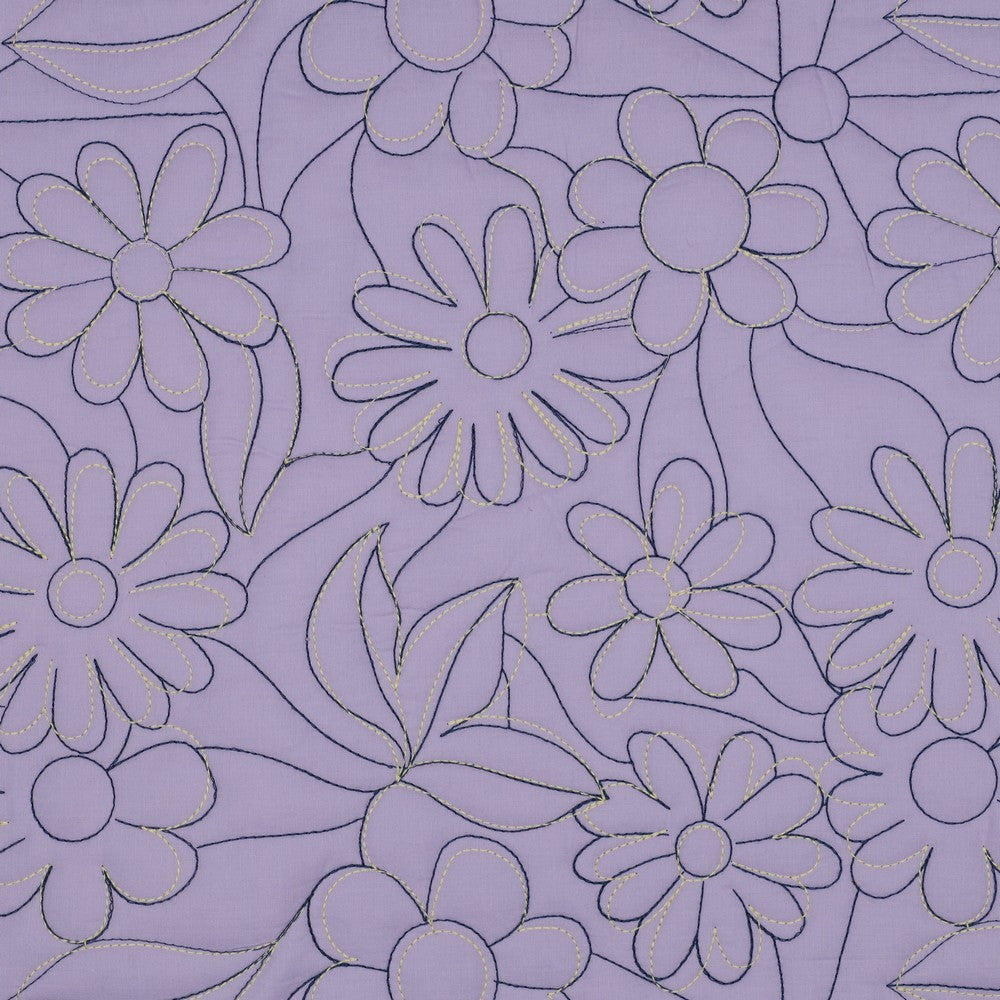 03790.002 COTTON STEPPED FLOWERS - LAVENDER