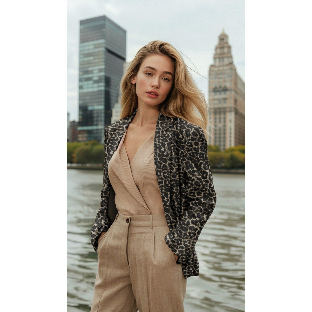 03815.001 JACQUARD ANIMAL SKIN - BEIGE