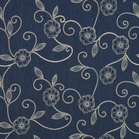 03872.001 DENIM EMBROIDERY FLOWERS - JEANS