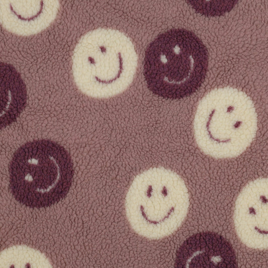 05674.008 TEDDY JACQUARD HAPPY FACES - MAUVE