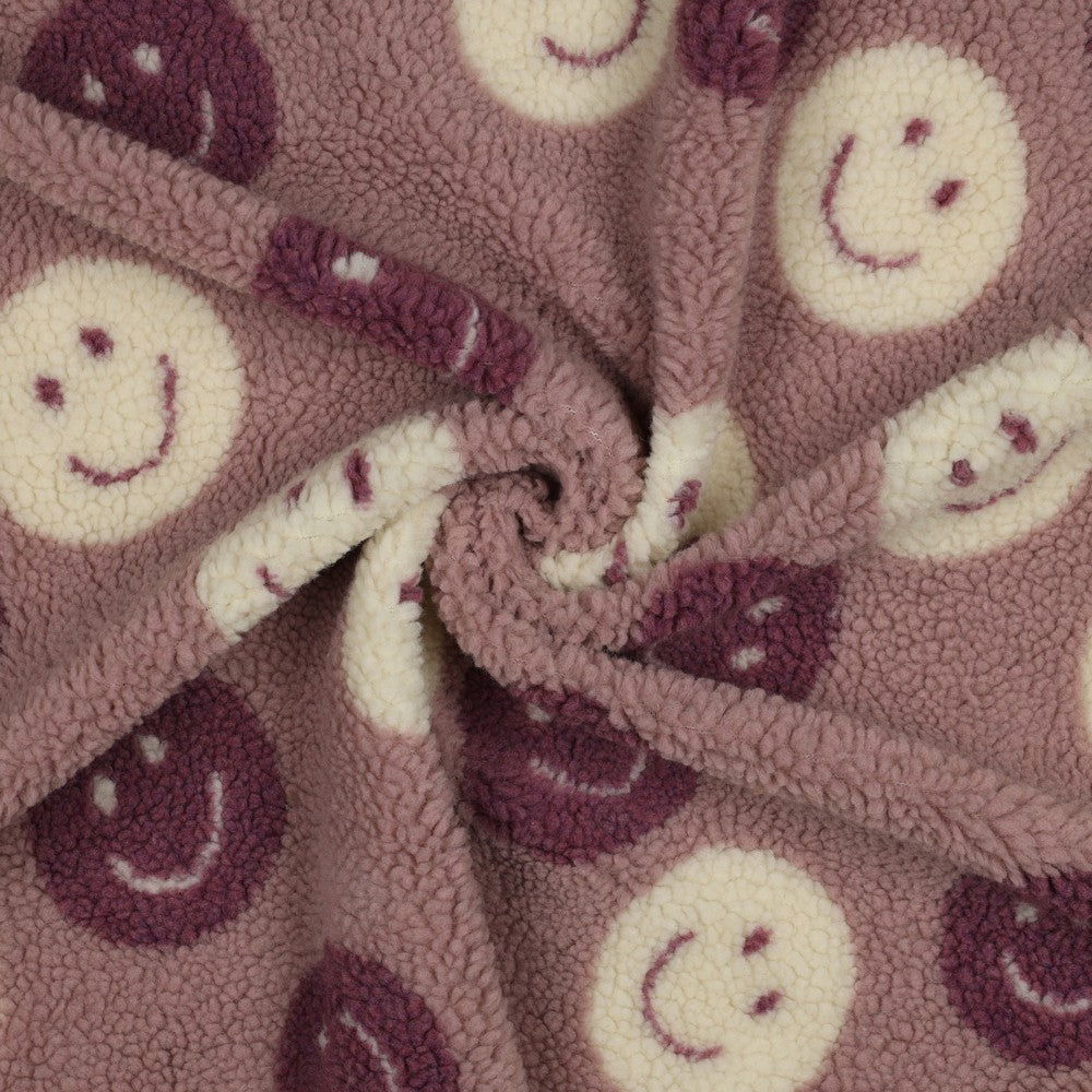 05674.008 TEDDY JACQUARD HAPPY FACES - MAUVE