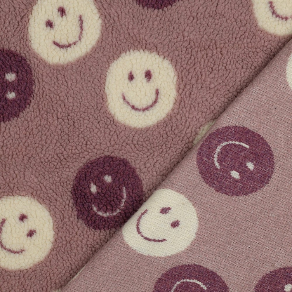 05674.008 TEDDY JACQUARD HAPPY FACES - MAUVE