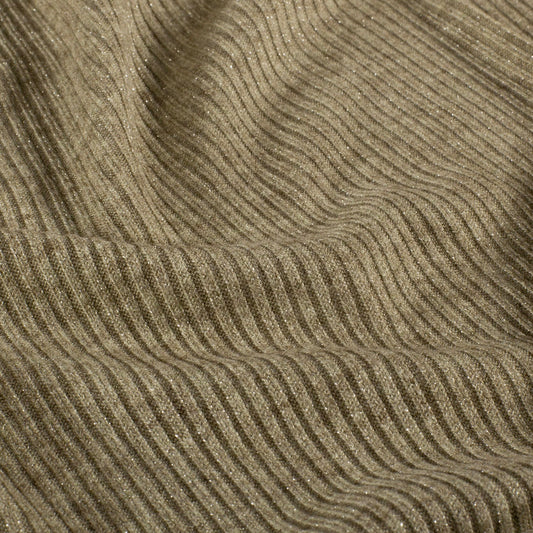24146/054 Rib Jersey stof Effen Taupe grijs
