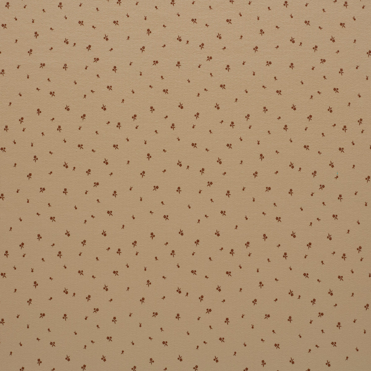 25443.052 RIB JERSEY STOF BEDRUKT BLOEMEN  - BEIGE