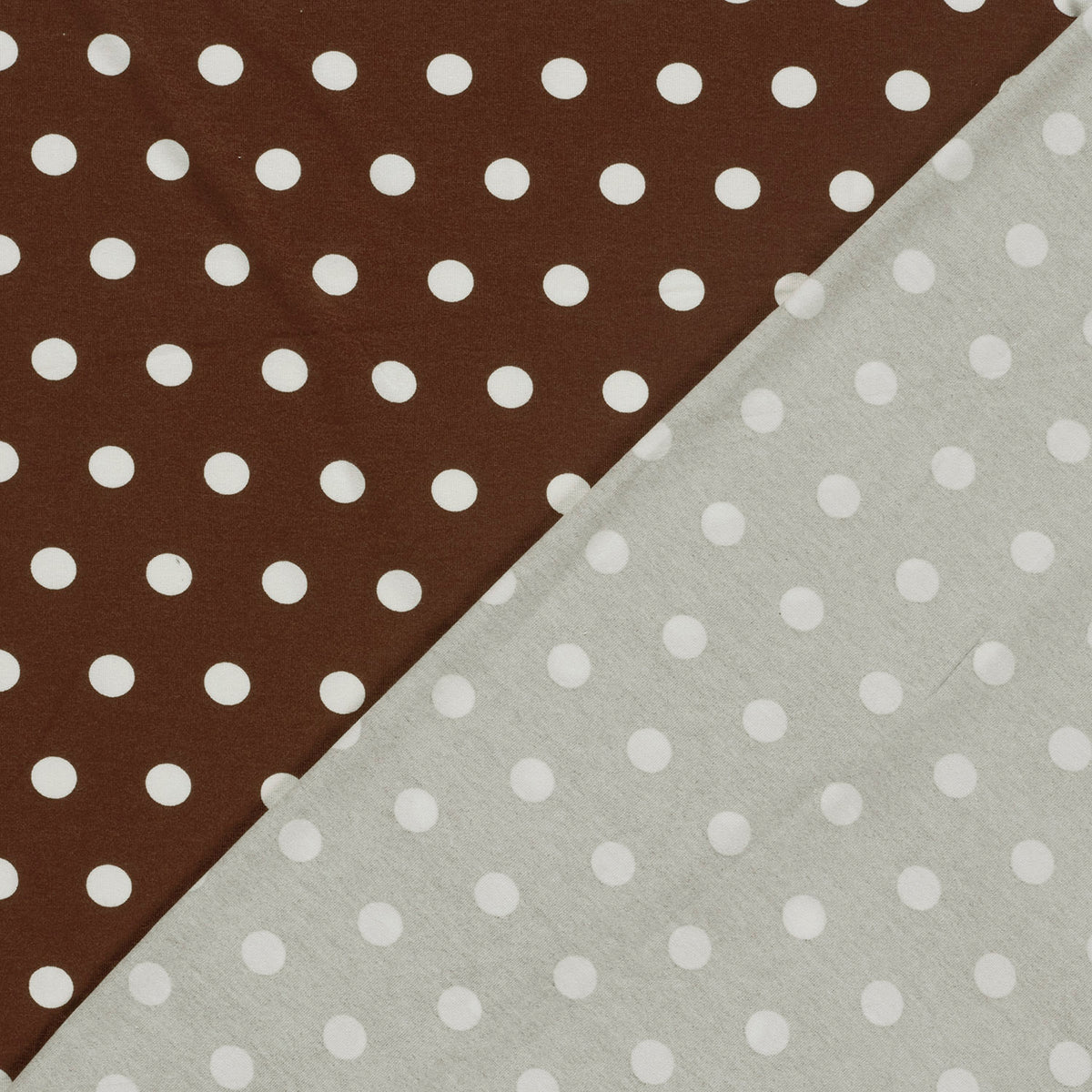 26025.055 VISCOSE JERSEY POLKA DOTS  - BRUIN