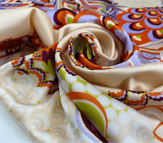 Multicolor bedrukte polyester twill in panelen