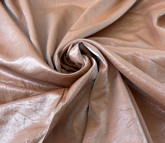 Linnen- en polyestermix met zilverkleurig lamé - brons